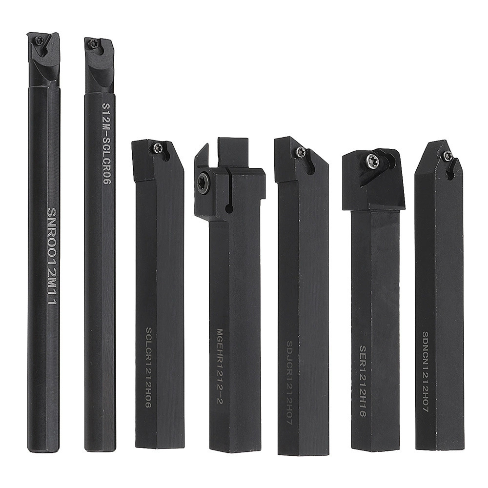 A 7-piece 12mm turning tool set, including 7 T8 Red Flag wrenches and 7 golden blades Application Scenario