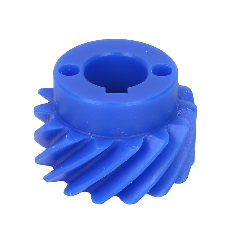 Nylon bevel gears, helical gears, POM machined parts, injection molded gears, oil-impregnated nylon, special-shaped transmission, nylon gears details Picture