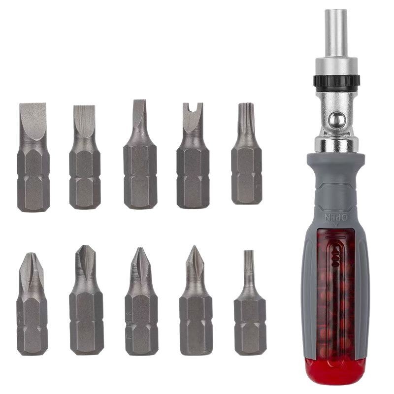 Multi-purpose screwdriver set, labor-saving telescopic ratchet, special-shaped German screwdriver bits, multi-functional Japanese combination factory direct sales Item Picture