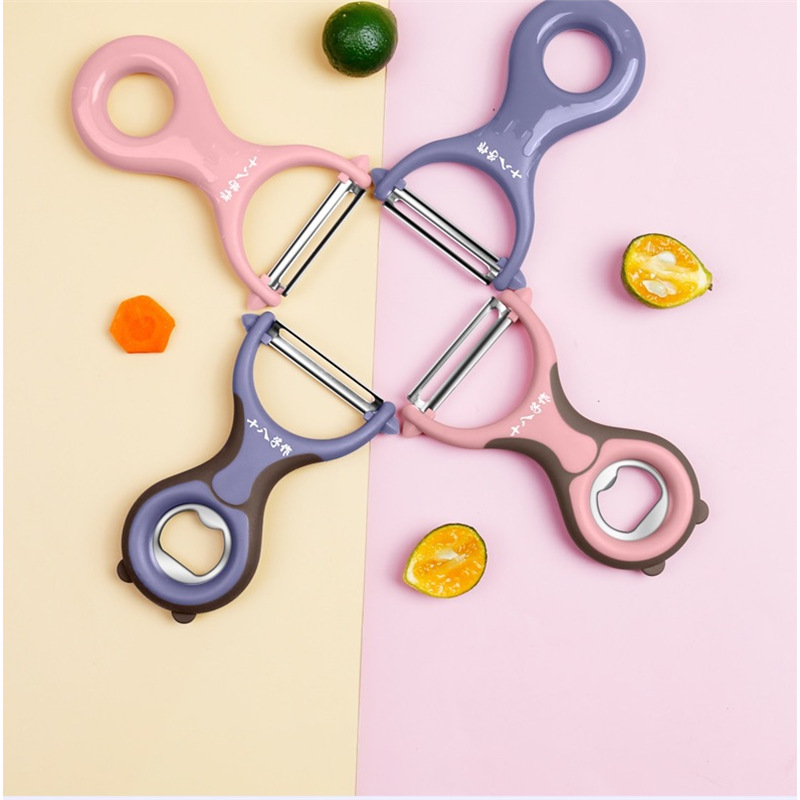 The 18 Kids peeler is a kitchen household stainless steel multi-functional potato peeler and fruit melon peeler full figure