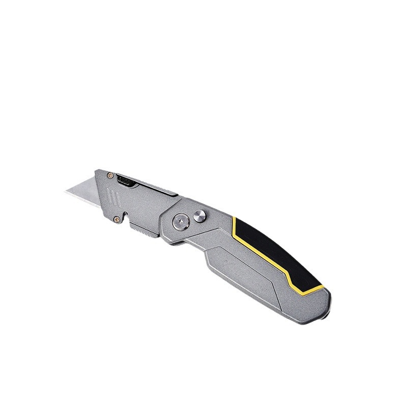 Industrial folding utility knives, adjustable Angle cutting knives, zinc alloy utility knives, belt metal hook utility knives Item Picture