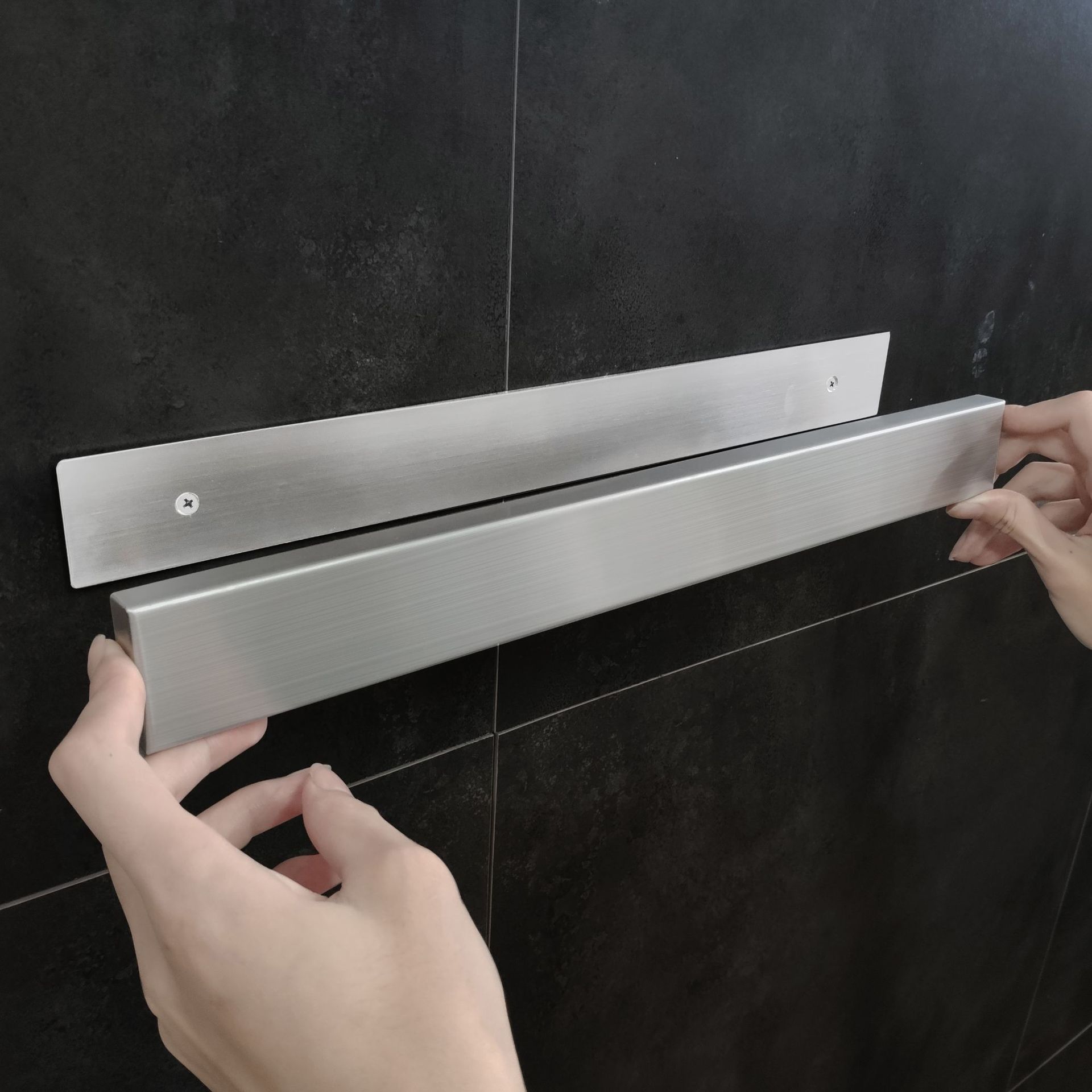 Heke 304 stainless steel kitchen knife rack storage rack, split magnetic knife rack, perforated kitchen knife rack storage rack details Picture