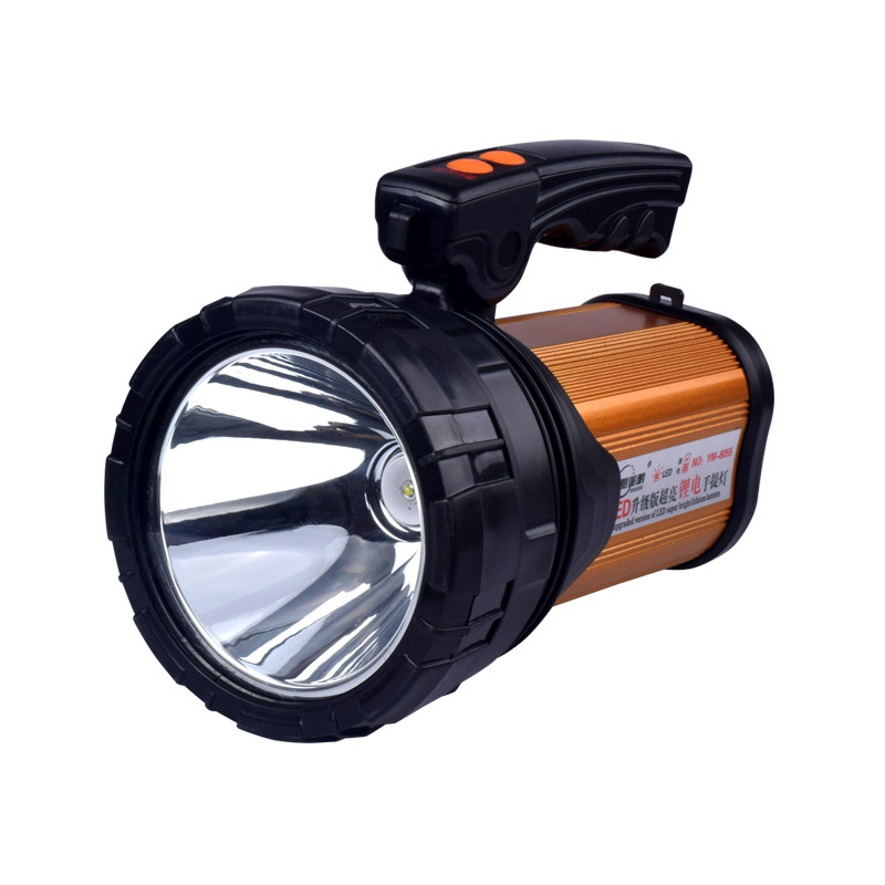 Wholesale multi-functional high-power portable led searchlights, USB charging, fishing, long-range outdoor flashlights full figure