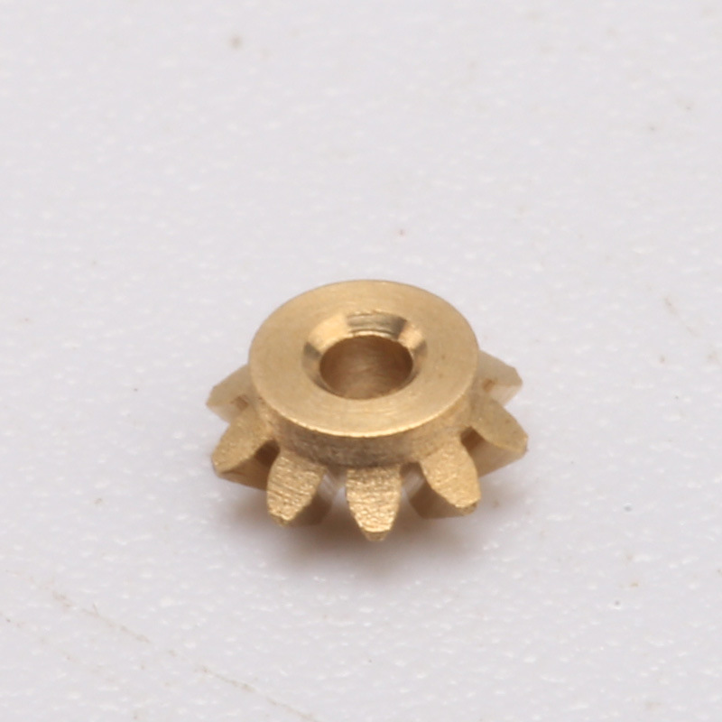Precision copper gears, copper bevel gears, 1.5 height, 10 teeth, micro gears, turbine transmission gears Specification drawing