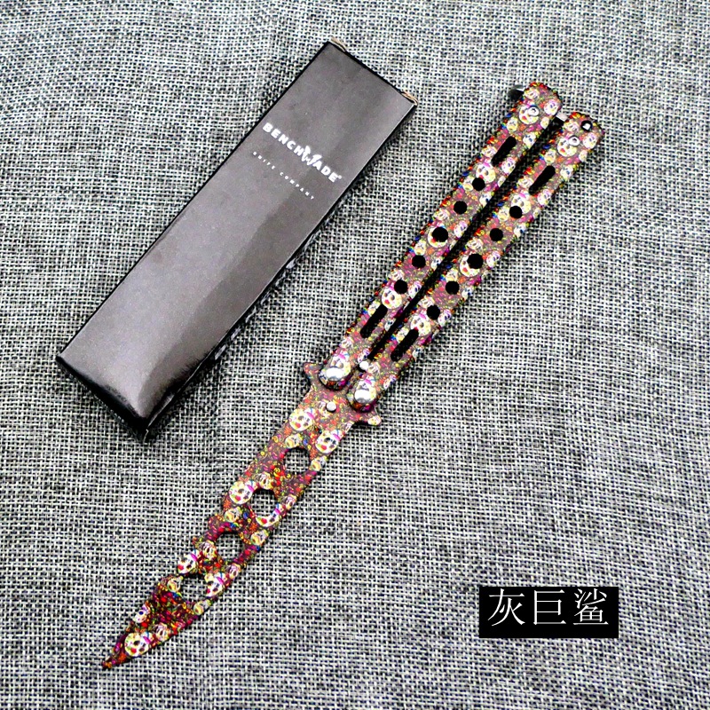 The csgo Butterfly Swing Knife peripheral game from the manufacturer features a fully steel 3D uncut training knife that is foldable and portable for fancy practice undefined