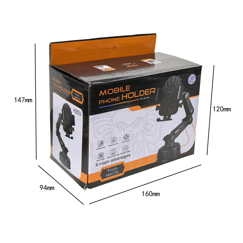 HZ03旋钮吸盘手机架 汽车吸盘手机支架中控台升级伸缩挡风玻璃车载手机支架详情10