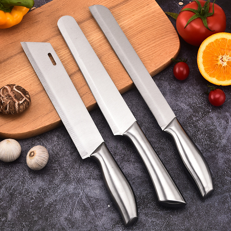 The manufacturer wholesales new stainless steel fruit knives, household fruit knives, watermelon and Hami melon slicers, and kitchen knives full figure