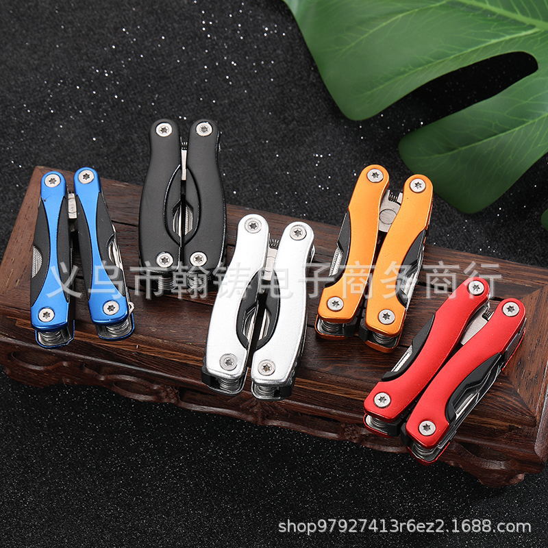 The manufacturer supplies in stock tool pliers, mini stainless steel small-sized functional aluminum handle pliers, outdoor camping folding pliers undefined