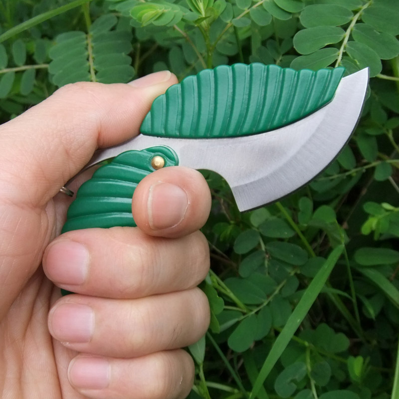 Green leaf knife, leaf knife, leaf knife, creative mini folding knife, stainless steel folding knife, outdoor travel fruit knife Specification drawing