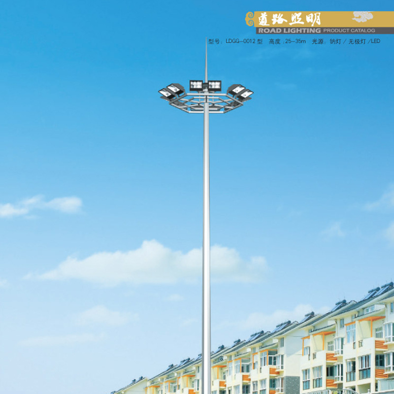 Factory wholesale LED high mast lights, outdoor street lamp poles, 15-meter high mast lights, 20-meter high mast lights, and lighting square lights details Picture