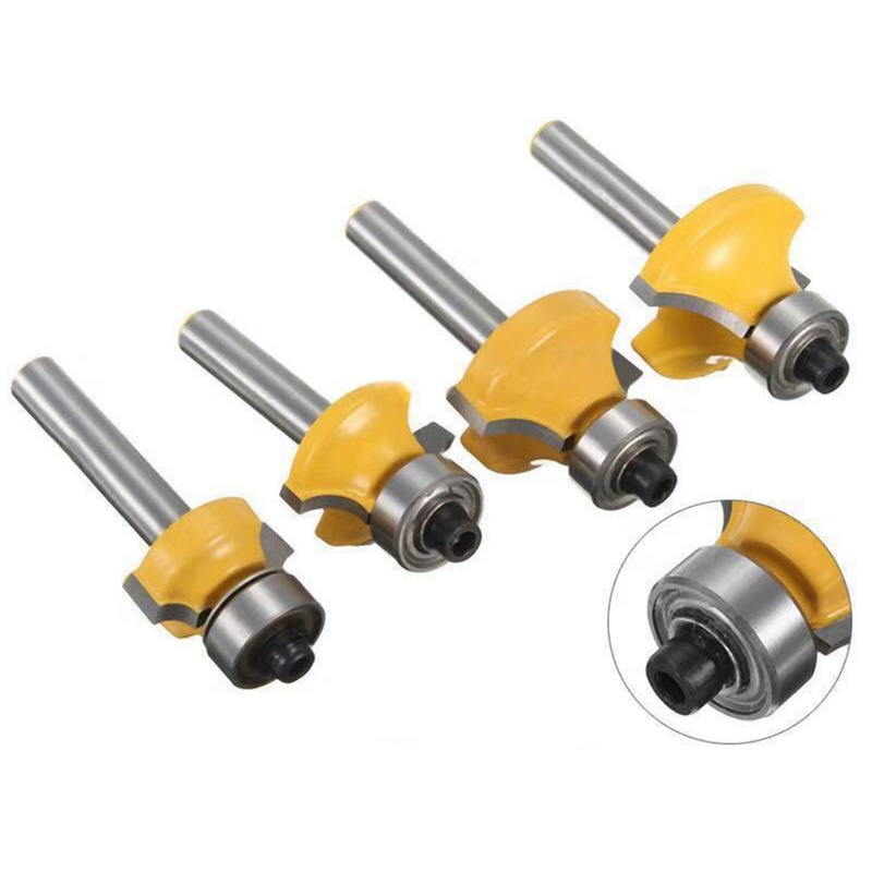 4-piece set of chamfering knife, fillet knife, 1/4 handle woodworking milling knife, slotting knife, trimming machine head, r chamfering knife, chamfering device Application Scenario