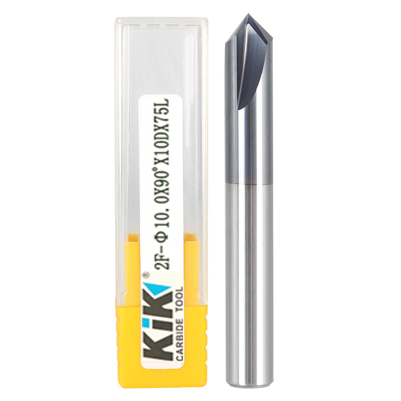 Three-edge chamfering knife, three-edge 30, 60, 90 degrees, 120 degrees machining center, tungsten steel milling cutter, alloy 45° finish machining Item Picture