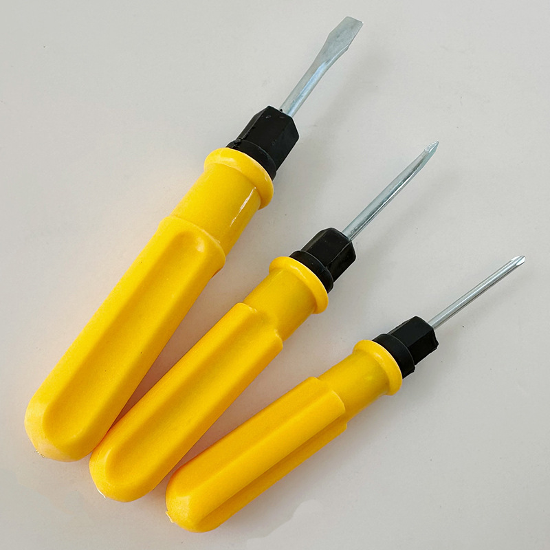 Wholesale of yellow dual-purpose screwdriver sets, single-head and cross-head multi-functional 2-inch, 3-inch and 4-inch screwdrivers from the manufacturer Application Scenario