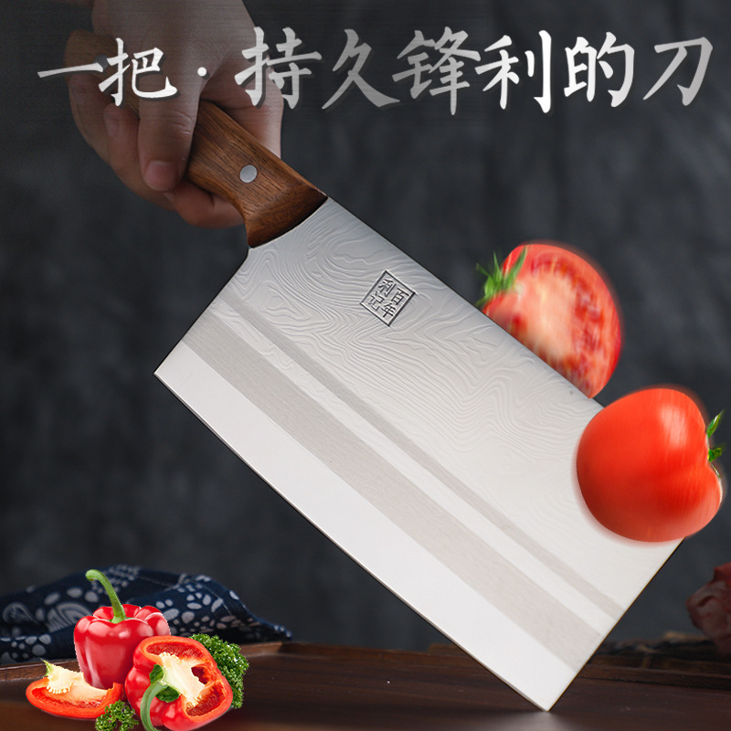 Century-old Li chopping and cutting dual-purpose chef's knife, hotel kitchen knife, household stainless steel kitchen knife, sharp dragon pattern knife details Picture