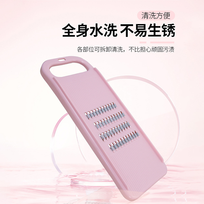 Wholesale of household multi-functional stainless steel vegetable and fruit grater, potato and carrot kitchen plastic grater details Picture