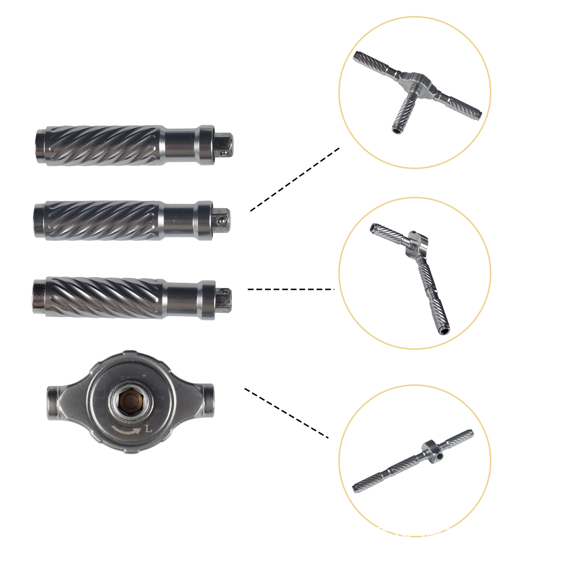 Cross-border bestseller 30-in-one ratchet screwdriver set, hexagonal plum blossom labor-saving multi-functional ratchet repair tool details Picture
