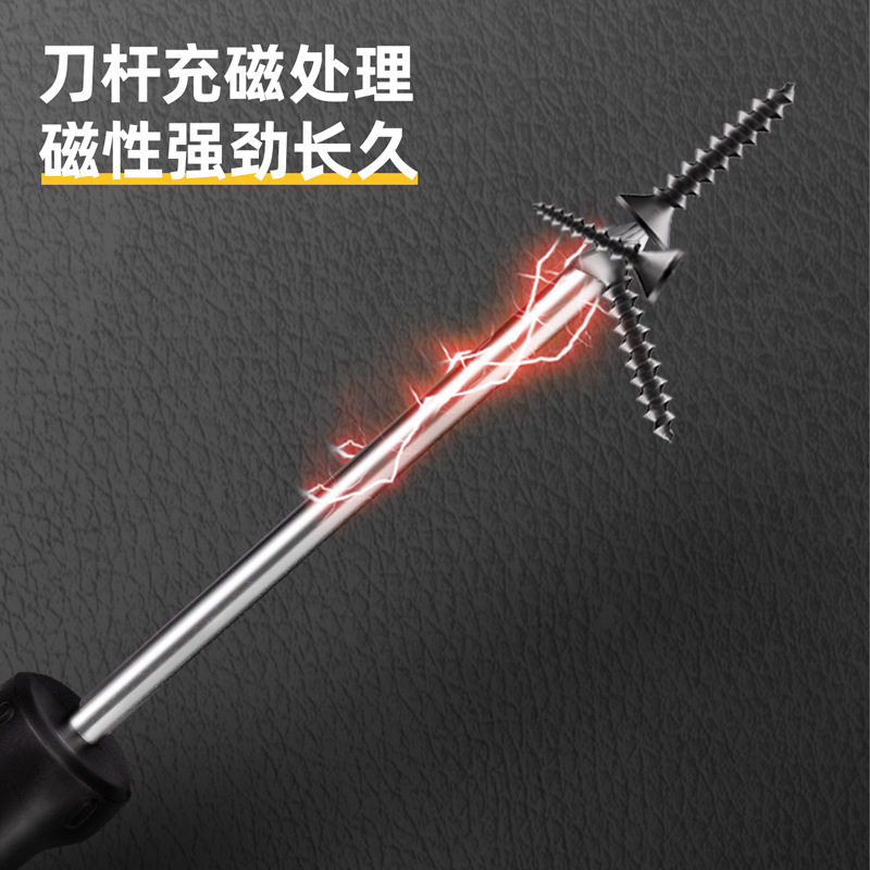 Deli screwdriver, plastic-handled cross flat-head screwdriver, strong magnetic screwdriver, screwdriver, household magnetic repair tools Application Scenario
