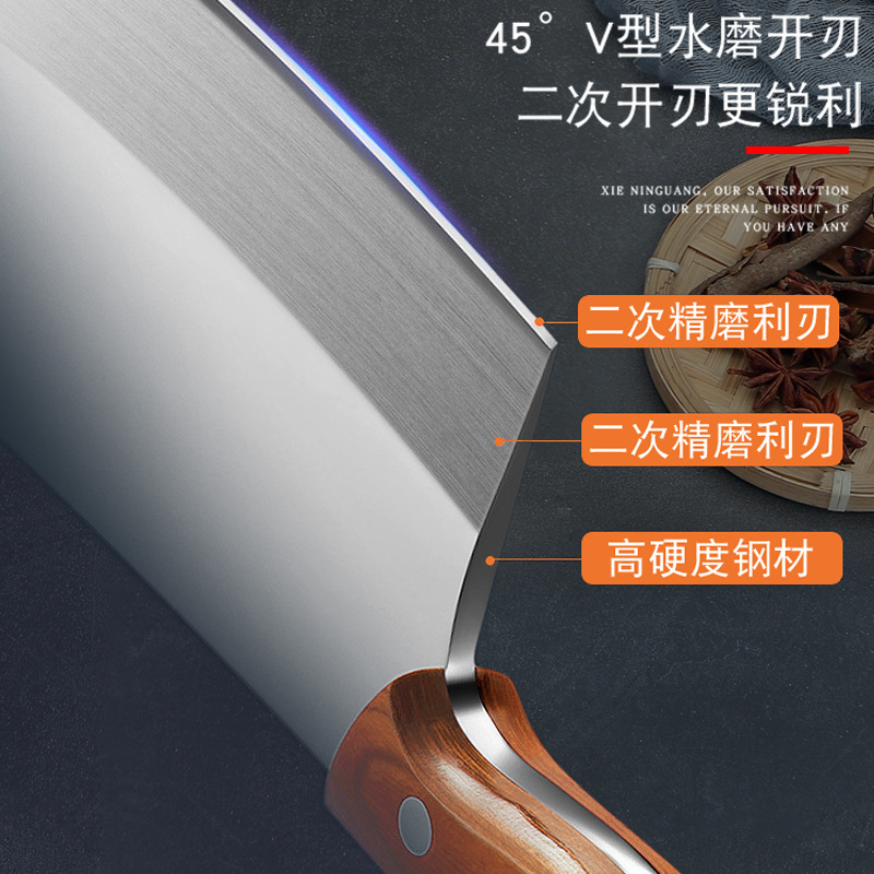 Heavy-duty bone-cutting knife, thickened bone-cutting knife, bone-chopping knife, kitchen knife, butcher and chef bone-cutting commercial knife Application Scenario