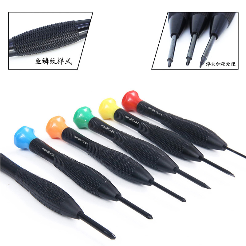 Fish-scale pattern handle multi-purpose screwdriver, suitable for home mobile phone repair and disassembly, telecommunication screwdriver, disassembly tool Specification drawing