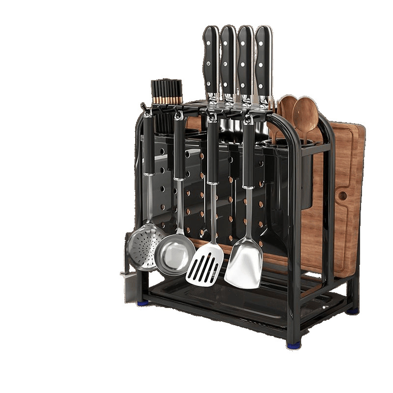 304 stainless steel knife rack, cutting board rack, integrated chopstick holder, storage rack, pot lid, cutting board, countertop, knife draining and storage rack Item Picture