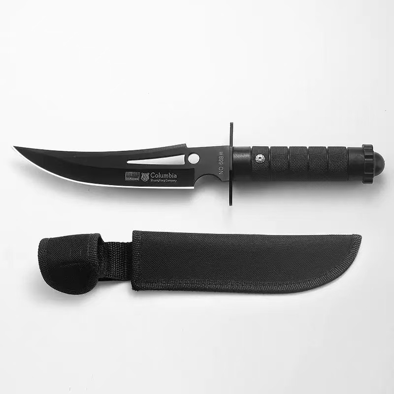 In-stock outdoor survival high-hardness self-defense portable knives, special operations tactical small straight knives, camping survival knives, fruit knives undefined