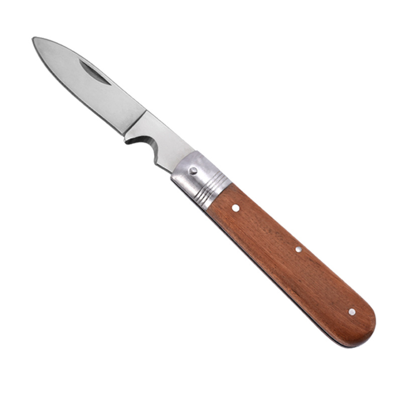 The manufacturer produces outdoor wooden handle explosion-proof folding knives, wire cutting and electrician folding knives in Yangjiang undefined