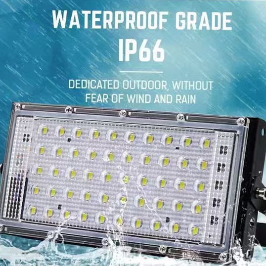 Cross-border exclusive manufacturer direct sales LED module floodlights, 50W ultra-bright outdoor waterproof and lightning protection floodlights details Picture