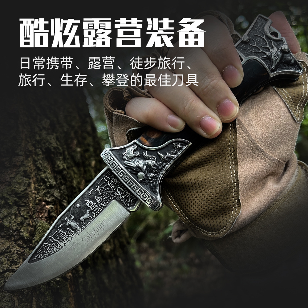Stainless steel outdoor folding knife details Picture