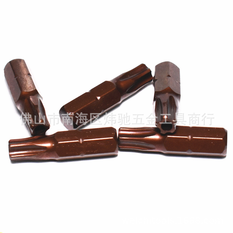 Factory sale discount: S2 Five-angled five-star plum blossom style screwdriver bit, middle hole with magnetic screwdriver tip, screwdriver bit, electric screwdriver tip Item Picture