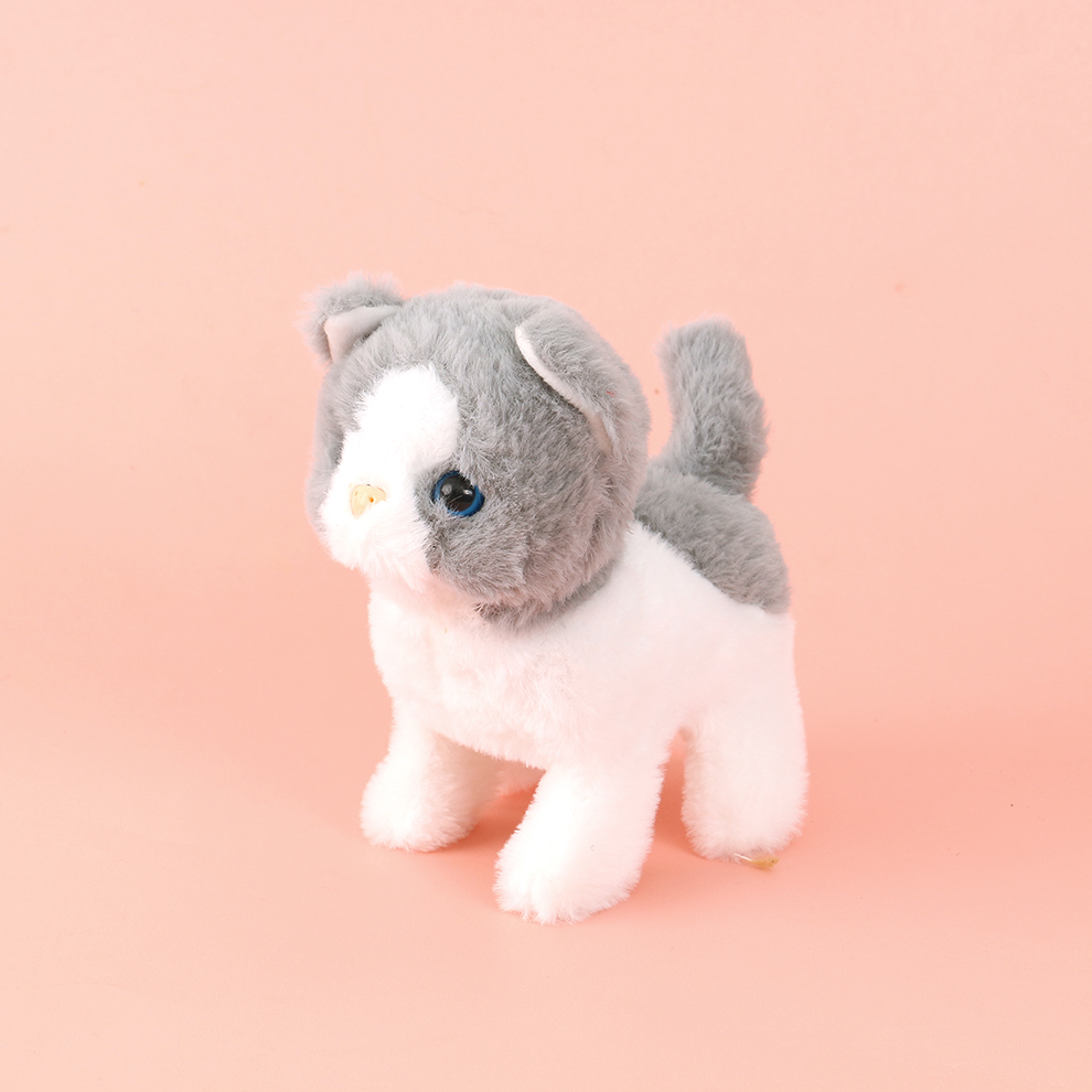 Children's toys, simulated cat dolls, can walk and bark, electronic pets, electric plush dogs and cats, boys and girls, 1 Specification image