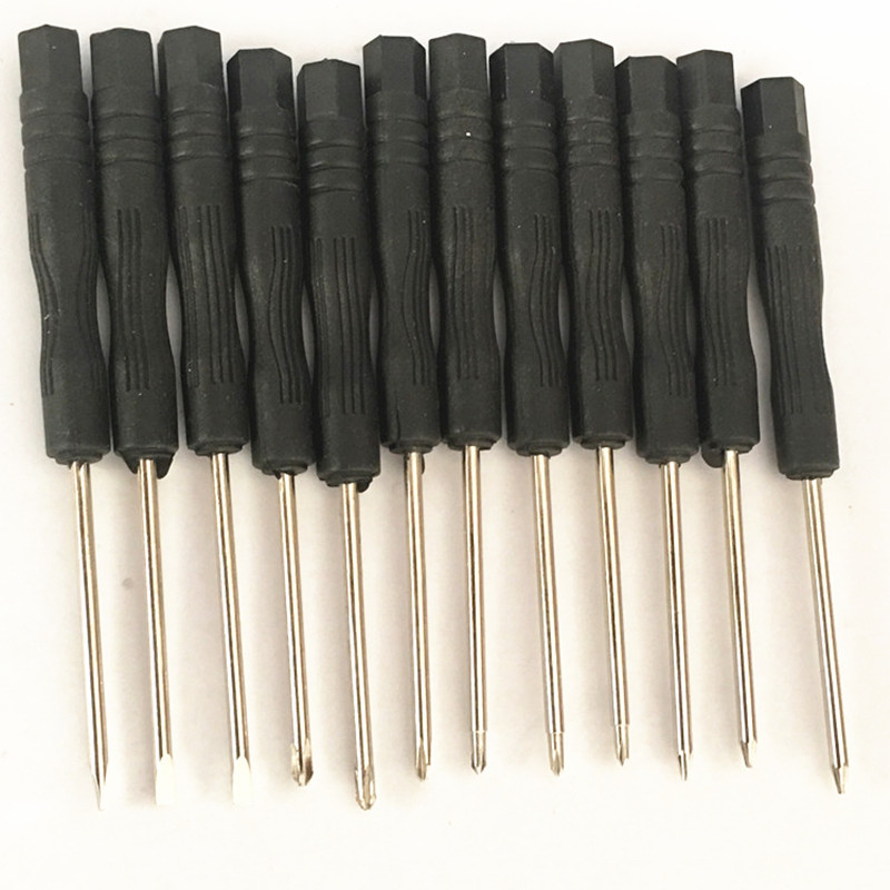 2.0v type cross-shaped hexagonal socket T4T6 five-star mobile phone toy disassembly black handle screwdriver details Picture
