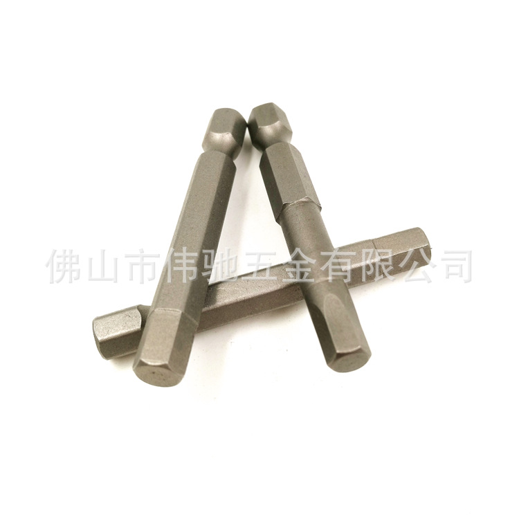 S2 steel hardened hexagon socket air screwdriver head, extended pneumatic and electric hexagon screwdriver head with magnetic screwdriver bit H2*65mm Specification drawing