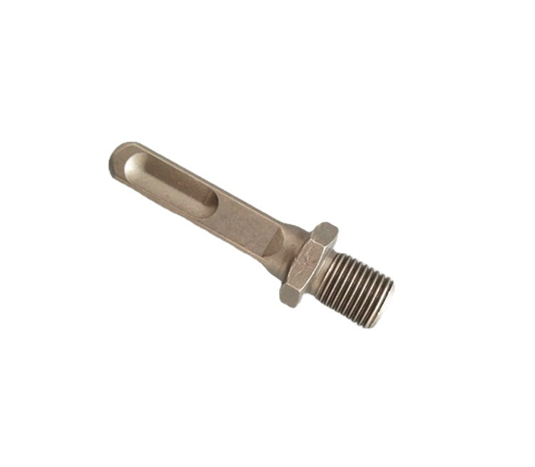 Electric hammer impact drill to water drill head connection rod round handle two-pit two-groove threaded connection rod four-pit square handle connection rod Item Picture
