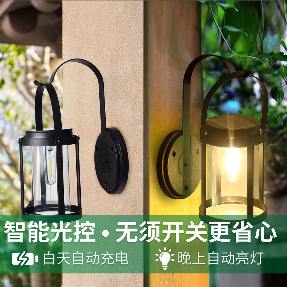 Solar lamps, wall lamps, portable outdoor garden lamps, decorative lamps, outdoor waterproof garden and villa fence lamps, LED lamps Application Scenario