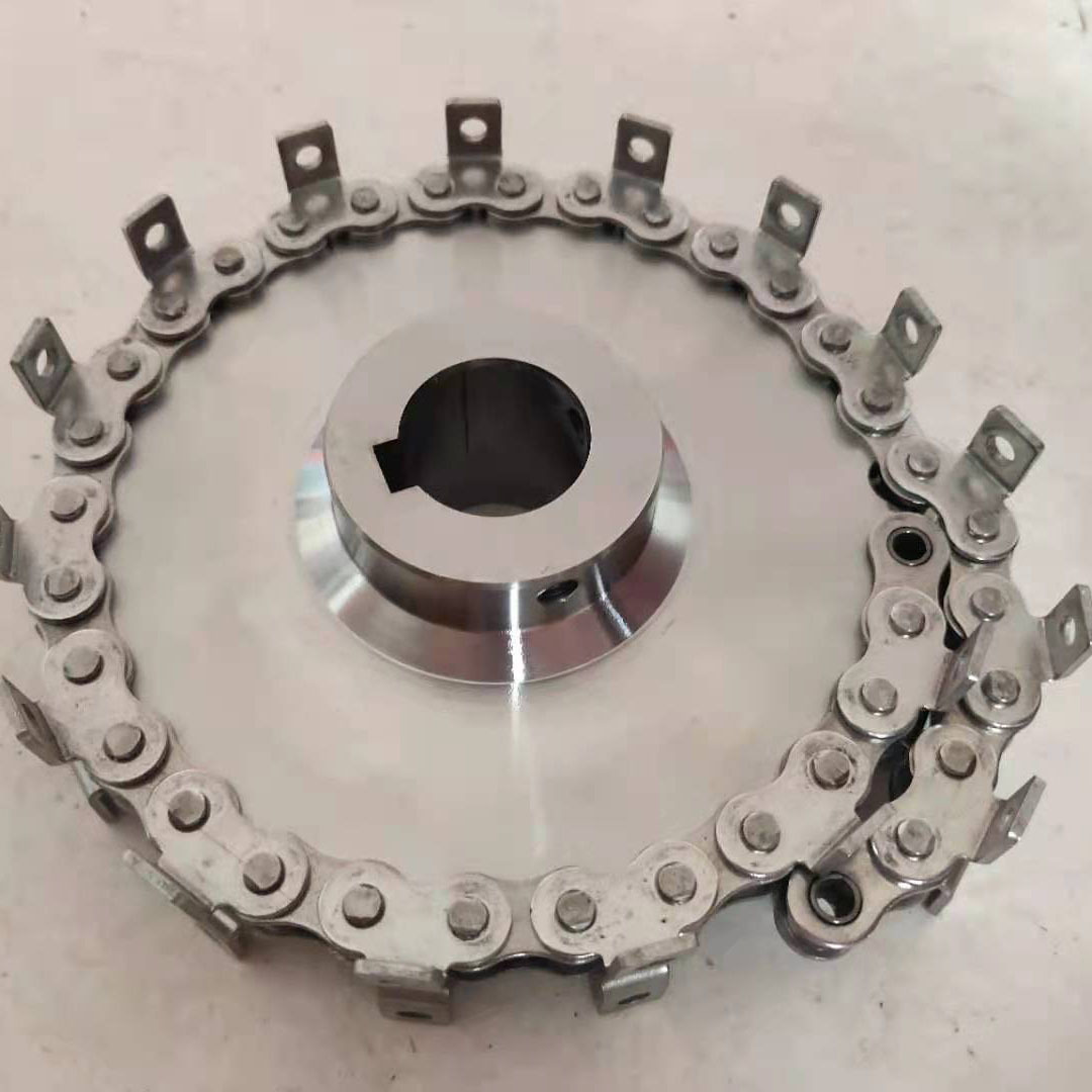 1.5-inch 8-tooth and 10-tooth 304 stainless steel transmission sprocket, single and double row double-pitch gear industrial sprocket details Picture