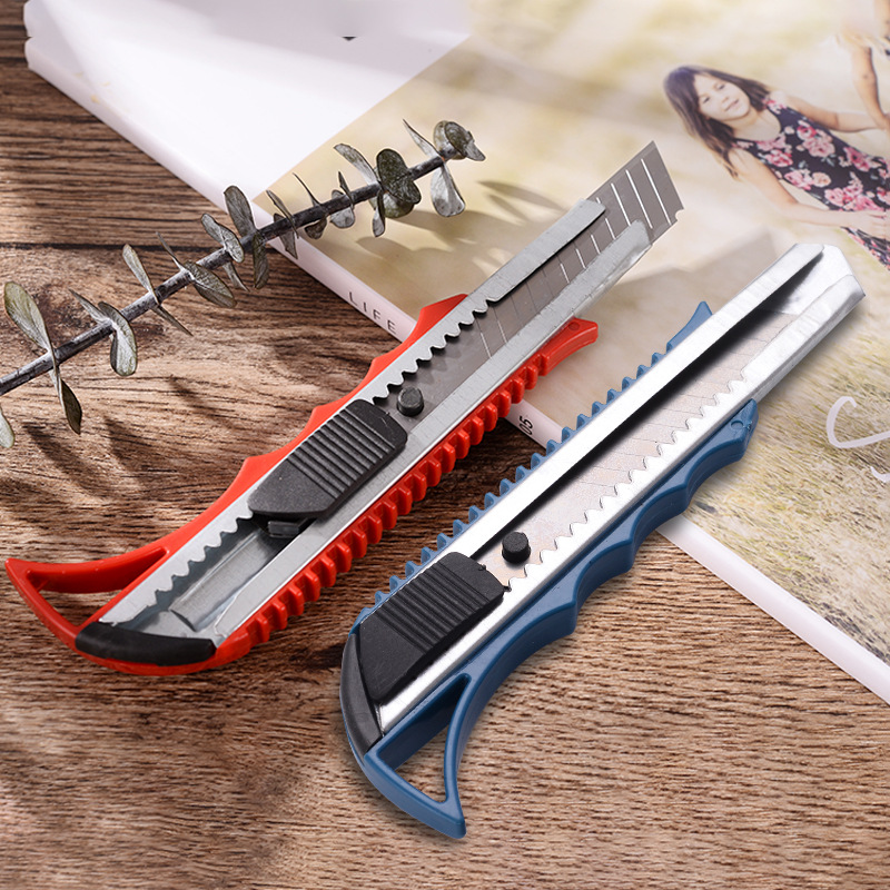 Multi-functional large utility knife, stainless steel wallpaper knife, express unpacking knife, hand paper cutting knife, stationery wholesale details Picture