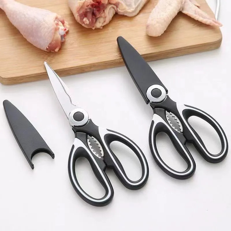 German stainless steel powerful scissors, kitchen panda scissors, thickened household scissors, powerful chicken bone scissors, multi-functional baby food scissors Specification drawing
