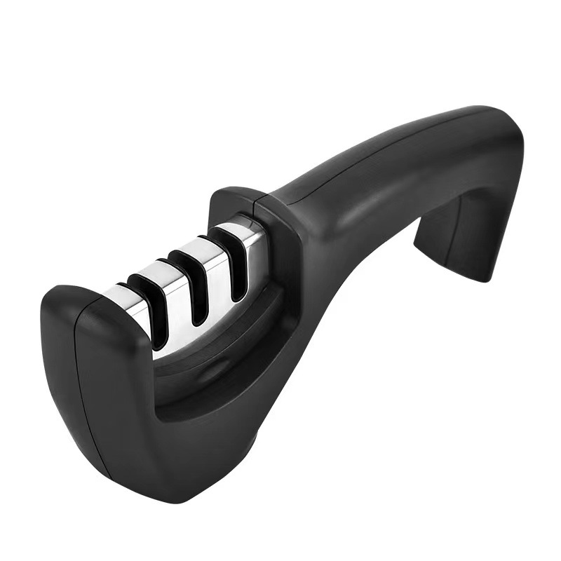 3-slot pipe knife sharpener, tungsten steel diamond whetstone, handle knife sharpener, household kitchen small tools Item Picture