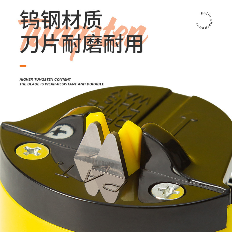 Whetstone Little Yellow Duck Home kitchen fully automatic multi-functional cute double-sided whetstone stick suction cup stable whetstone Application Scenario