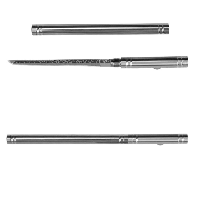 The stainless steel one-piece tea set, mini tea knife, tea ceremony weapon, playable ornament, outdoor portable fruit knife Item Picture