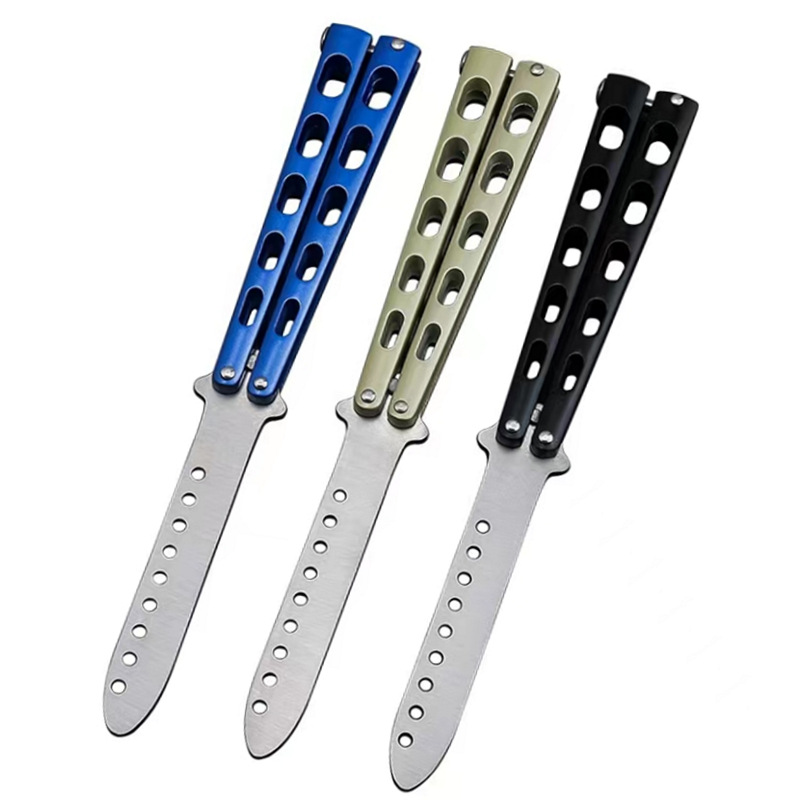 All-steel rivet maintenance-free butterfly knife, swing knife, comb knife, uncut sealed butterfly folding knife, children's toy knife full figure