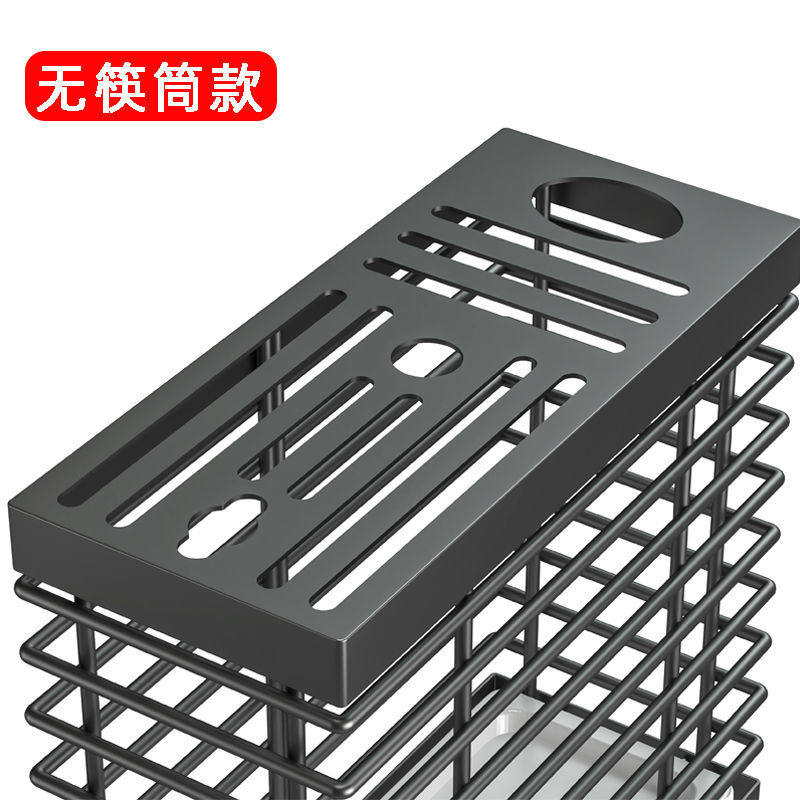New kitchen multi-functional storage rack with integrated knife holder and chopstick cage, no need for drilling Application Scenario