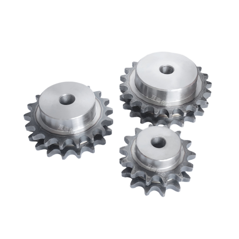 High-quality steel double-row sprocket with platform, 6-minute double-row 12A sprocket, high-frequency quenched standard true double-row sprocket Item Picture