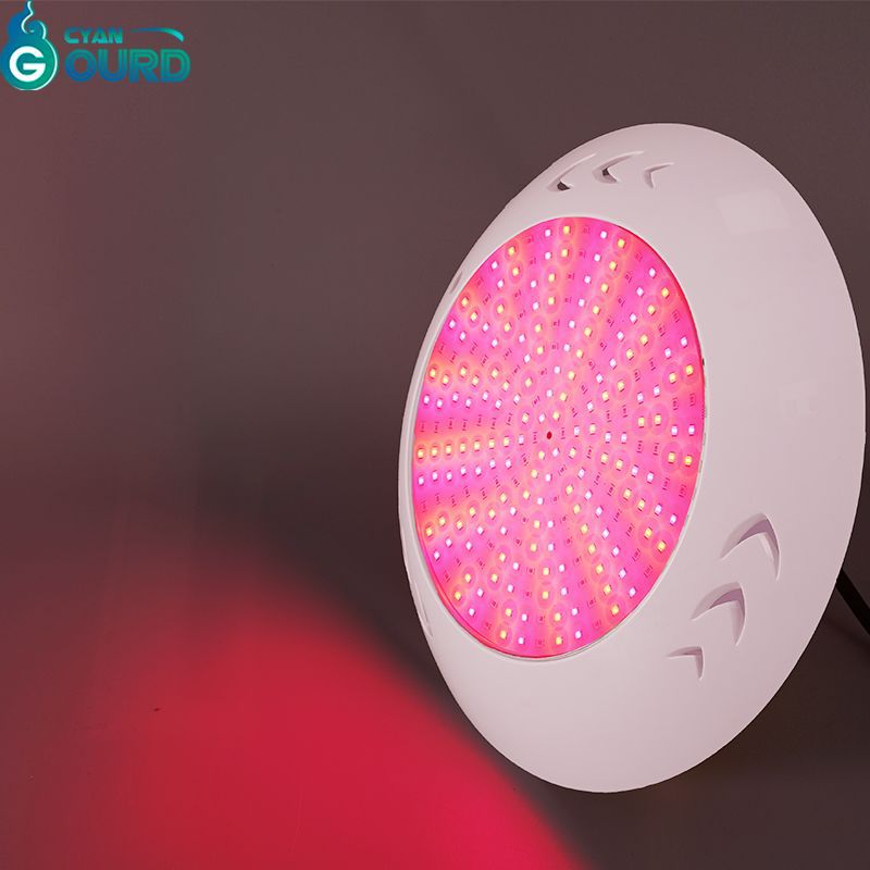 LED waterproof low-pressure potting wall lamp, RGB swimming pool lamp, wireless remote control fishpond lamp, surface mount seven-color underwater lamp manufacturer Specification drawing