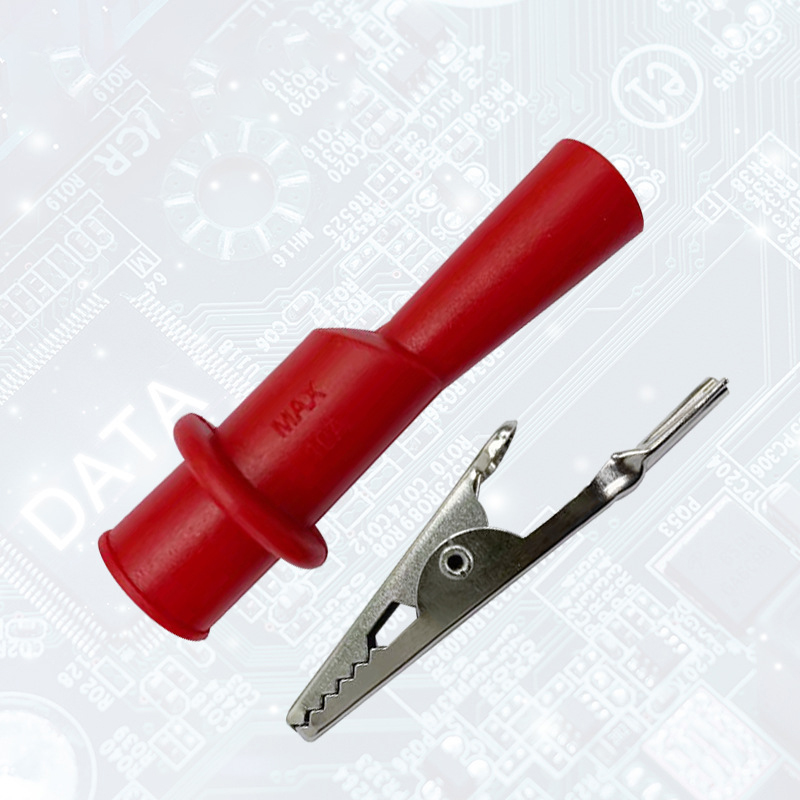 Weihaisheng, a cross-border foreign trade exclusive supplier, supplies 2mm through-hole test multimeters, alligator clips, test leads, universal clips, test clips and extension clips Specification image