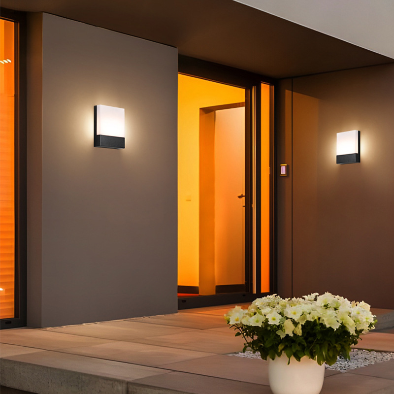 Outdoor waterproof led wall lamps, storefront lamps, balcony corridor exterior wall lamps, courtyard exposed table lamps, garden lamps, outdoor wall lamps Application Scenario
