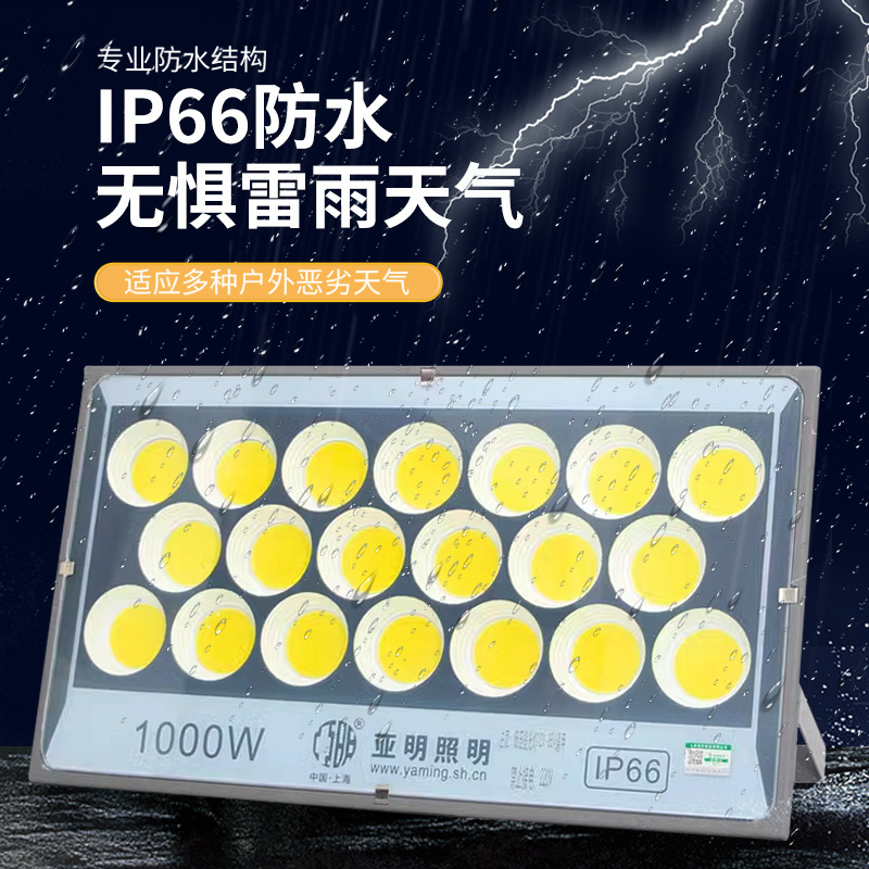 Yaming LED floodlights, low-voltage Marine DC battery 12V, 24V, 36V, 100W battery outdoor waterproof floodlights Specification drawing