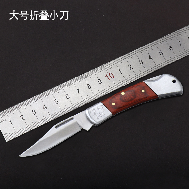 Portable stainless steel mini multi-functional outdoor folding knife, fruit knife, semi-automatic camping knife for unpacking parcels undefined