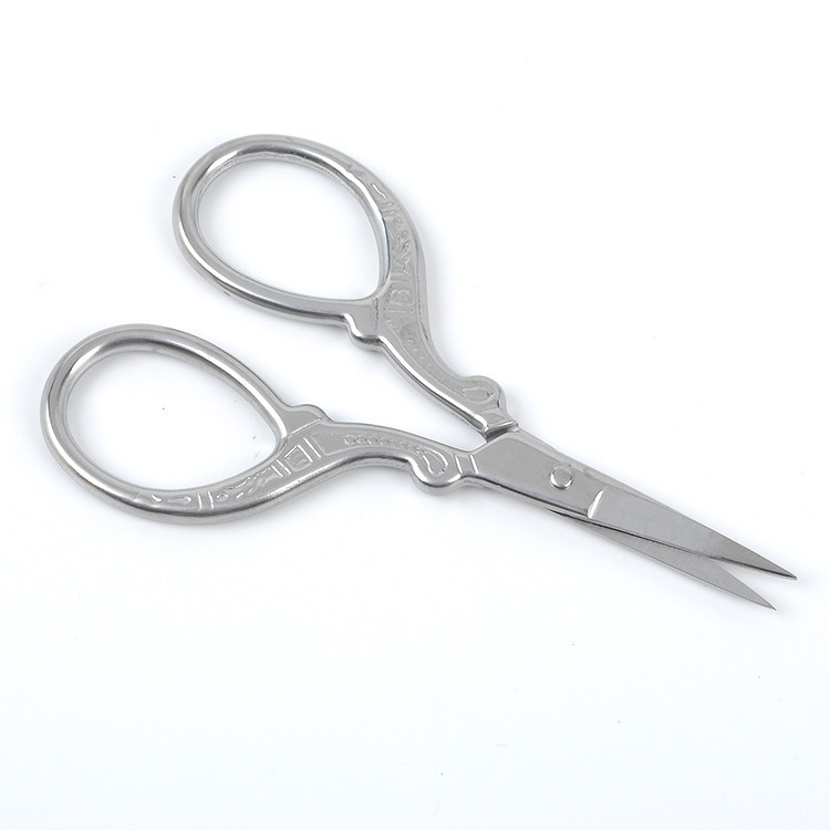 Stainless steel round-head nose hair scissors, round-head small scissors, beauty scissors, makeup small tools, pure head scissors Application Scenario