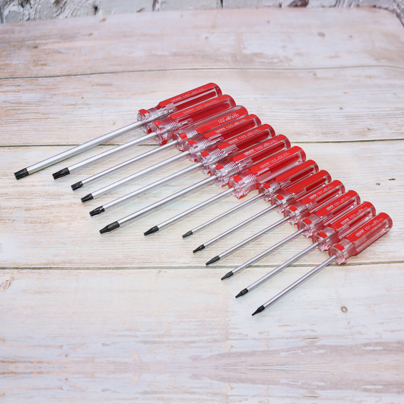 CRV chromium-vanadium steel plum-shaped screwdriver T4-T40 with holes/solid hexagonal six-star plum-shaped screw removal tool Application Scenario